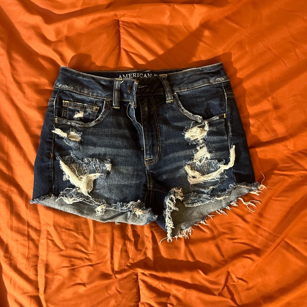 American Eagle Ripped Jean Shorts